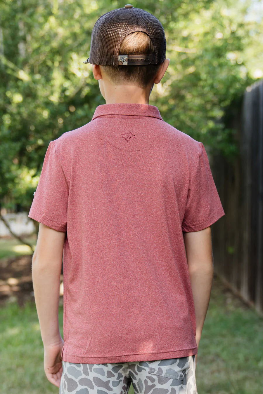 Burlebo- Youth Polo - Heather Brick